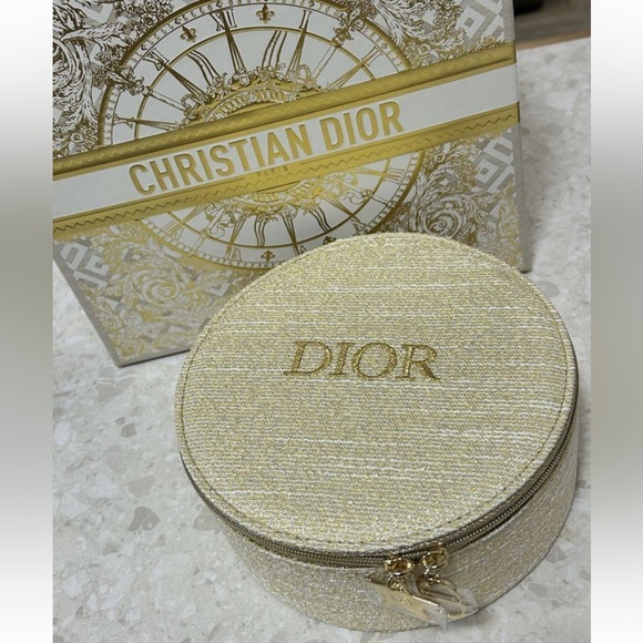 2024 Dior Beauty Limited Edition Gold Holiday Mirror Vanity Case